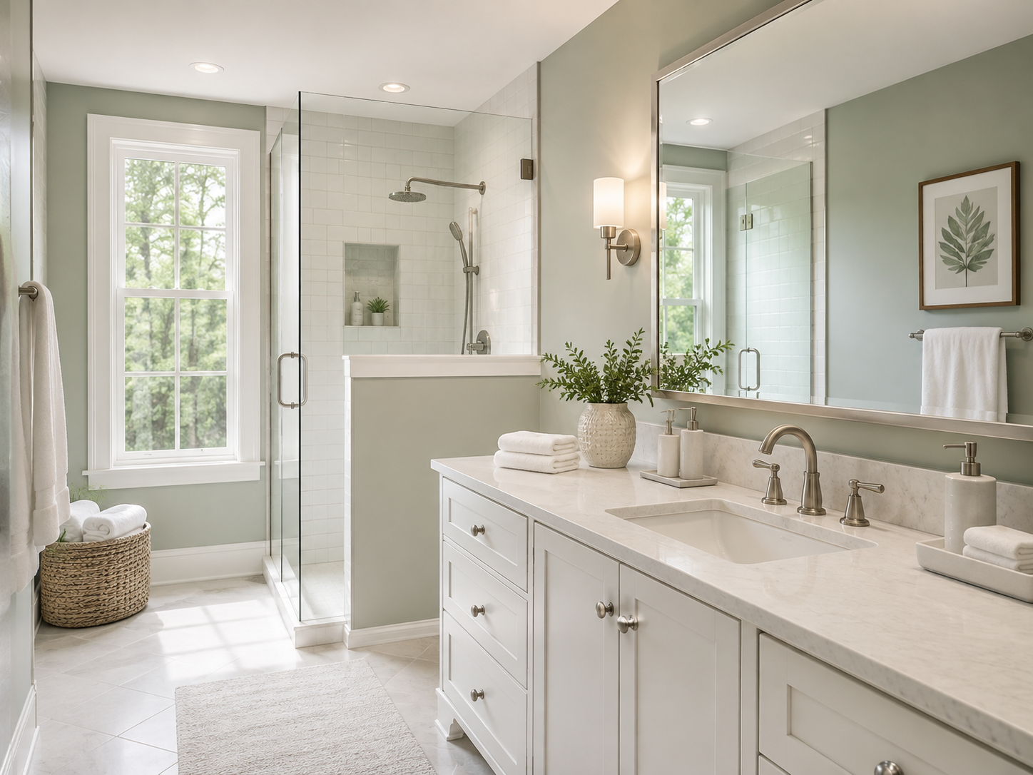 Freshly cleaned bathroom